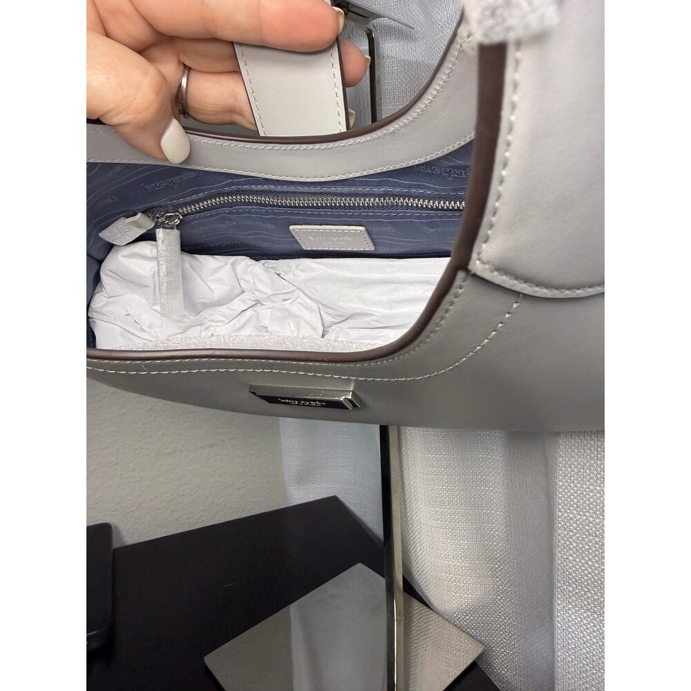 Kate Spade Nouveau Small Shoulder Bag — Gray Pebbled Leather NWT - Picture 2 of 3